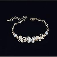 gold plated alloy zircon butterfly pattern bracelet jewelry christmas  ...