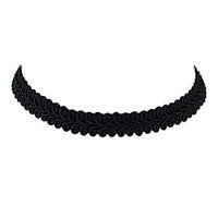 Gothic Wide Braided Rope Choker Necklace