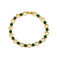 Gold-plated Colorful Zircon Chain Bracelet Jewelry for Engagement Party Friendship Gift