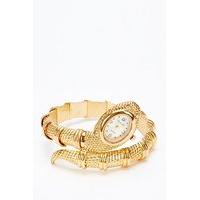 gold snake head bangle watch