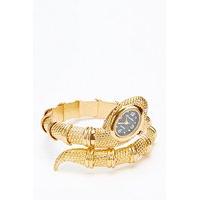 Gold Snake Head Bangle Watch