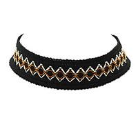 Gothic Style Wide Braided Rope Choker Collar Necklaces