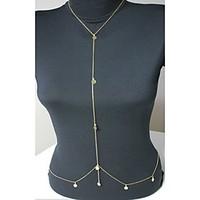 gold plated body chain party daily casual 1pc
