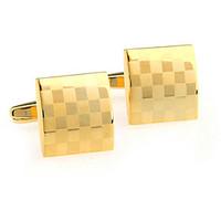 Gold Fashion Cufflinks Men Gold 1pc