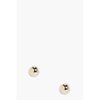 Gold Dome Stud Earrings - gold