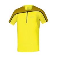 gore fusion zip shirt szsult cadmium yellowdolden oak