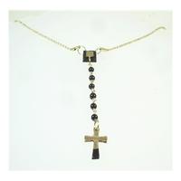 gold coloured costume cross necklace