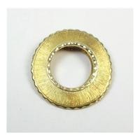 Gold tone ring brooch clip