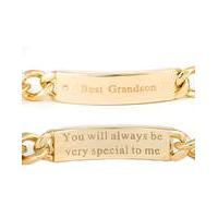 Gold Plated Best Grandson Bracelet