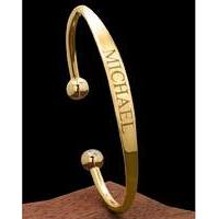 Gold-Plated 1/2oz Solid Torque Bangle