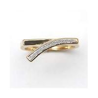 Gold Plated Glitter Effect Shaped Ring