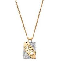 Gold Plated Silver Dad Pendant