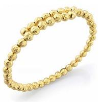 gold plated diamond cut beaded crossover bangle bs144