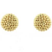 Gold-Plated Beaded Ball Earrings ES016