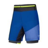 Gore Fusion 2in1 Shorts brilliant blue/blizzard blue