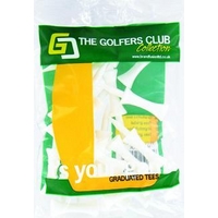 Golfers Club White Step Height Tee (20 Tee Pack)