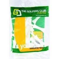 golfers club white step height tee 20 tee pack