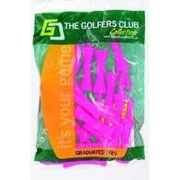 Golfers Club Neon Pink Step Height Tees (20 Tee Pack)