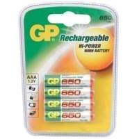 gp rechargeable ekopower nimh 650mah aaa 4 pack