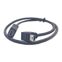GPS Mini USB 5Pin 90 Degree Down Direction Angled Male to Female extension cable 50cm