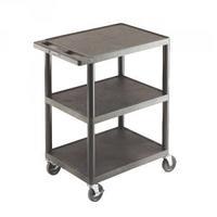 gpc 3 shelf service trolley black gi341l