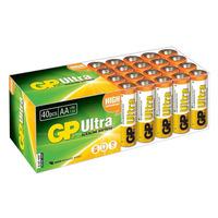 GP GPPCA15AU007 Ultra Alkaline AA Batteries Pack 40
