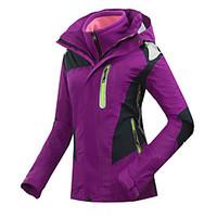 GQY Ski Wear Ski/Snowboard Jackets Women\'s Winter Wear Polyester Patchwork Winter Clothing Thermal / Warm / Windproof / WearableCamping