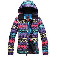 GQY Ski Wear Ski/Snowboard Jackets Women\'s Winter Wear Polyester Geometic Winter ClothingWaterproof / Thermal / Warm / Windproof /