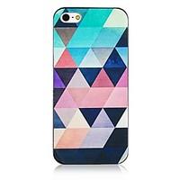 Gradient Triangle Patten Black Frame Back Case for iPhone 5/5S