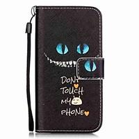 green eyed cat pattern material pu card holder leather for iphone 7 7  ...