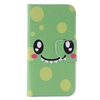 green smile painted card holder wallet pu leather phone case for galax ...