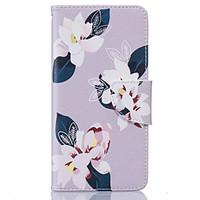 Gray Lily Pattern Card Phone Holster for Samsung Galaxy A310/A510