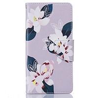 Gray Lily Pattern Card Phone Holster for Huawei P9/P9 Lite/Honor 5X