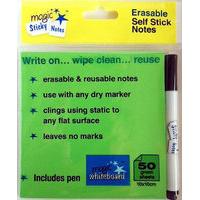 Green Magic Sticky Notes & Pen 50 sheets 10x10cm