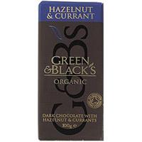 green blacks organic choc hazelnut currant 100g