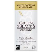Green & Blacks Org F/trade White Cooking Choc 150g