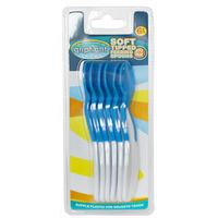 Griptight 6 Soft Tipped Feeding Spoons Blue/White 6+ Months