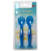 Griptight Suction Spoon And Fork 6m+ Blue 1