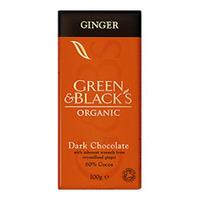 green blacks organic dark choc ginger 60 100g