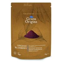 green origins organic blueberry powder 75g