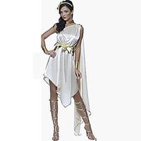 Graceful Greek Goddess White Satin Women\'s Hallowoon Costume