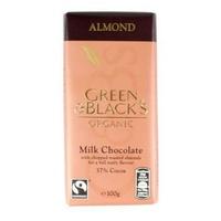 Green & Blacks Milk Chocolate Bar - Chopped Almond (100g x 15)