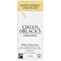 Green & Blacks Org F/trade White Cooking Choc 150g (15 x 150g)