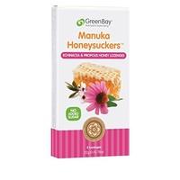 Green Bay 12+ Organic Active Manuka Echinacea Propolis Honeysuckers (8 per pack - 22g) - Pack of 2