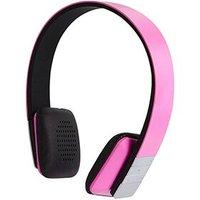 Groov-e Tempo Wireless Bluetooth Headphones With Mic - Pink