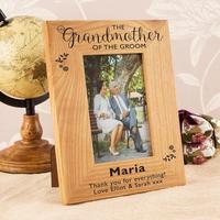 Grandmother of the Groom Oak Photo Frame