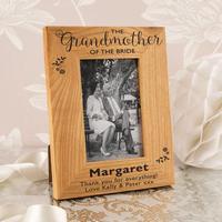 Grandmother of the Bride Oak Photo Frame