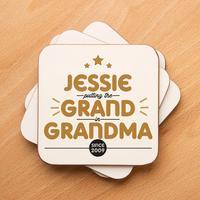 Grand Grandma Personalised Drinks Coaster