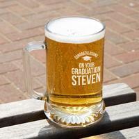 Graduation Customised Glass Beer Tankard: Special Offer