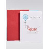 granddaughter dog balloon card